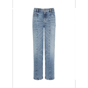 裤 深蓝拼接口袋休闲舒适女装 YQAD1325 GUESS女直筒牛仔裤 韩国代购