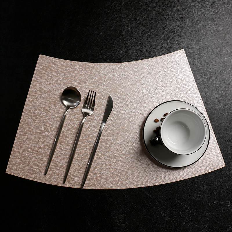 皮革酒店圆桌餐垫欧式扇形西餐垫防水防油餐厅垫餐盘垫高级感轻奢,餐饮具,餐垫,淘宝优惠券,粉丝福利购,淘宝优惠卷