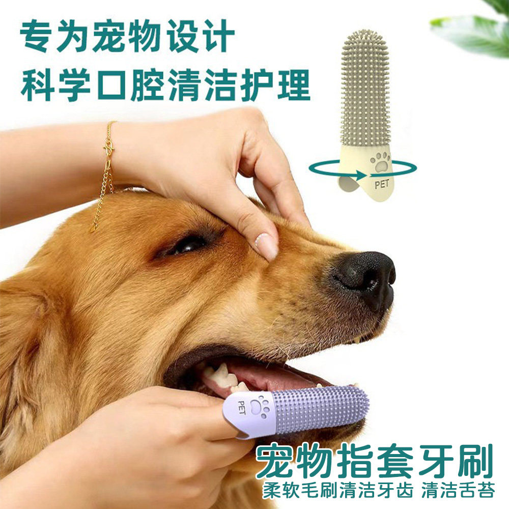宠物猫狗口腔清洁牙刷套狗狗刷牙
