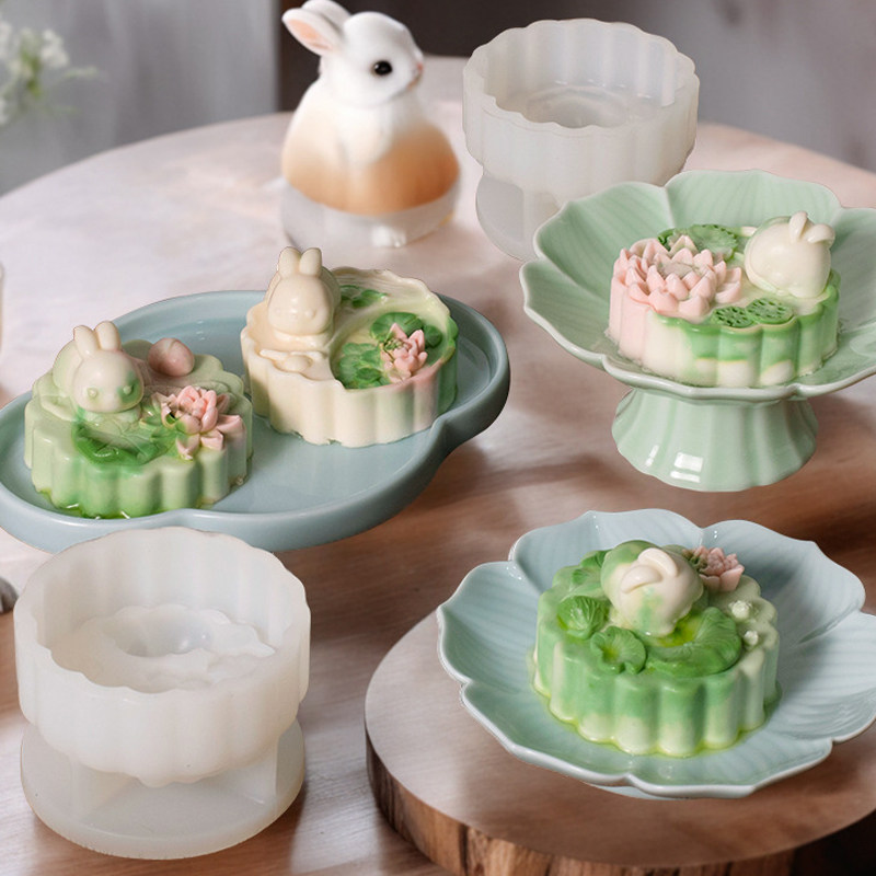 月兔慕斯硅胶模具中秋节月饼果