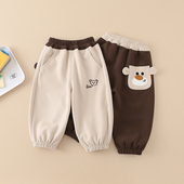 春季 卡通宽松裤 男童休闲长裤 运动裤 婴儿童百搭洋气束脚裤 宝宝卫裤