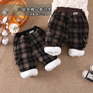 炸街夹棉一条过冬宝宝棉裤 加绒加厚外穿2025新款 子冬季 男童女童裤