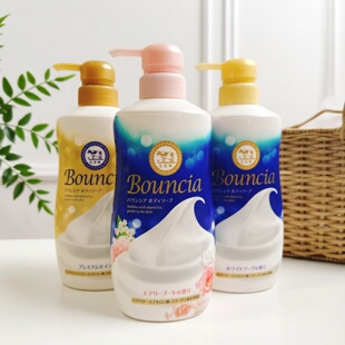 滋润玫瑰优雅花香味沐浴乳 日本COW牛乳石碱浓密泡沫沐浴露保湿