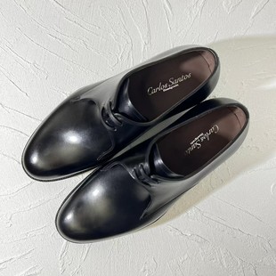 黑 风格 葡萄牙Carlos Santos巴黎德比Jacomet系带圆头乡村城市法式