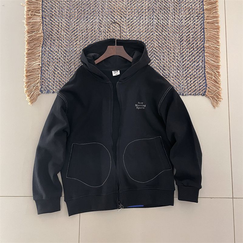 柔软很舒服~150-190中大童男童卫衣外套春秋青少年纯棉拉链夹克衫