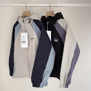 中大童连帽拉链风衣 190青少年防风外套春秋新款 拼色冲锋衣 150