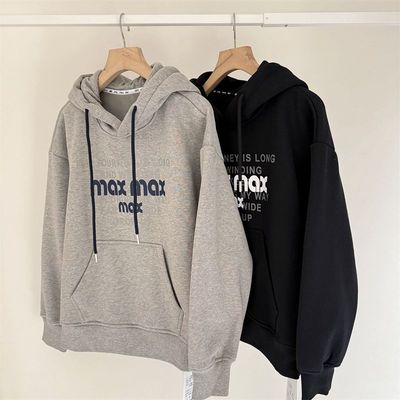 贴身面是暖暖的绒~150-190中大童一体绒卫衣青少年加厚连帽套头衫