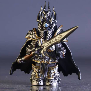 魔兽世界巫妖王霜之哀伤天灾军团冰封王座瓦里安拼装积木人仔玩具