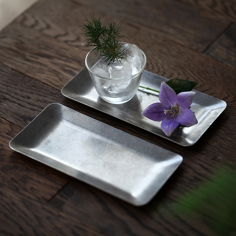 复古银色长方形小盘小碟子创意日式不锈钢毛巾碟甜品饰品收纳,餐饮具,盘,淘宝优惠券,粉丝福利购,淘宝优惠卷