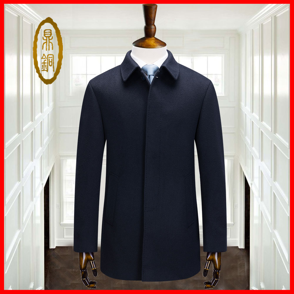 纯羊毛商务休闲中老年冬季大衣