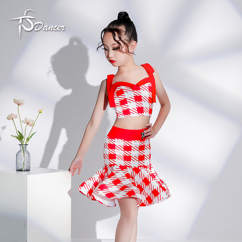 拉丁舞练功服女儿童比赛表演服