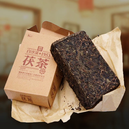 正品老陈茶白沙溪金花茯砖黑茶