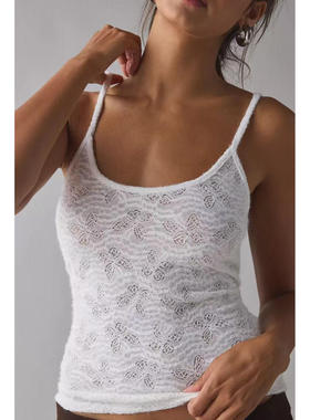 塔米家 澳母狮子L*on*ss蕾丝钩花蝴蝶吊带背心上衣 D3-4