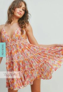 lon花花V领吊带露背连衣裙 美BM 塔米家