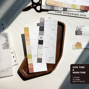 TONE 彩色便签 手帐便签 盐系轻复古素材 WARM 無七｜COOL