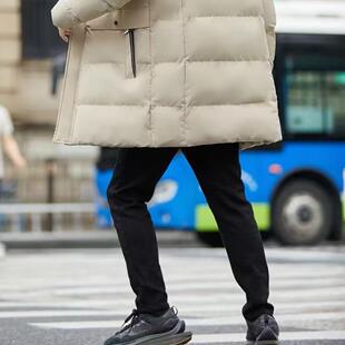 冬季棉衣男中长款加厚羽绒棉服休闲宽松连帽保暖外套大码2024新款