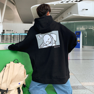 秋冬新男連帽衛(wèi)衣潮流港風(fēng)嘻哈寬松ins超火外套衛(wèi)衣 W522 P55圖片