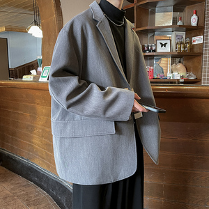oversize小香风新宽松痞帅西装男休闲外套高级感西服 TX209 P108，男装西服套装，电商A070