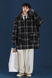 中性风夹克风衣外套格子韩版港味情侣男毛呢大衣DY02P120，男装夹克，电商A070