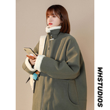 保暖加厚羊羔毛外套毛呢棉袄宽松情侣中性男女棉衣F313P128，男装棉衣，电商A070