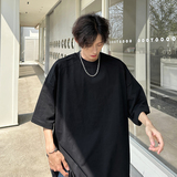 设计师款简约立体肩宽领复古朴素风tee男短袖CD1040P38，男装T恤，电商A070