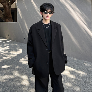 设计感高街痞帅宽松休闲西服外套韩版高级感男小西装 MZ201 P85图片