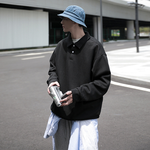 city boy 大男孩穿搭时尚polo衫 宽松翻领百搭卫衣 ACT09 P60图片