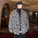 小香风宽松立体感外套高级夜店痞帅中性潮流男女夹克JK131P108，男装夹克，电商A070