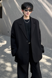 设计感高街痞帅宽松休闲西服外套韩版高级感男小西装 MZ201 P85图片