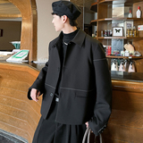 韩版高街痞帅短款修身外套男士休闲翻领西服潮流夹克TX208P95，男装夹克，电商A070
