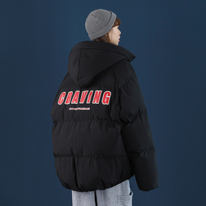 简约中性风情侣装棉衣外套宽松连帽男女面包服 MF01 P110图片