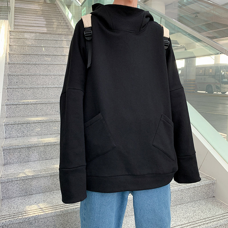 秋冬新男连帽卫衣潮流港风嘻哈宽松ins超火外套卫衣W522P55,女装短外套,电商A070