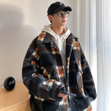 毛呢大衣oversize厚款保暖宽松外套毛绒呢子男士夹克JK133P108，男装夹克，电商A070