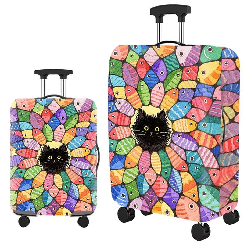 WA146黑猫鱼弹力箱套拉杆箱旅行旅游登机行李皮箱保护罩防尘袋子,箱包皮具/热销女包/男包,旅行箱配件,淘宝优惠券,粉丝福利购,淘宝优惠卷