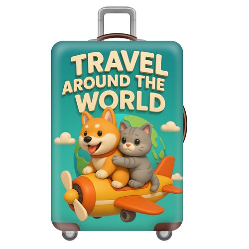 动物旅行148狗狗弹力箱套拉杆箱旅行旅游登机行李皮箱保护罩防尘