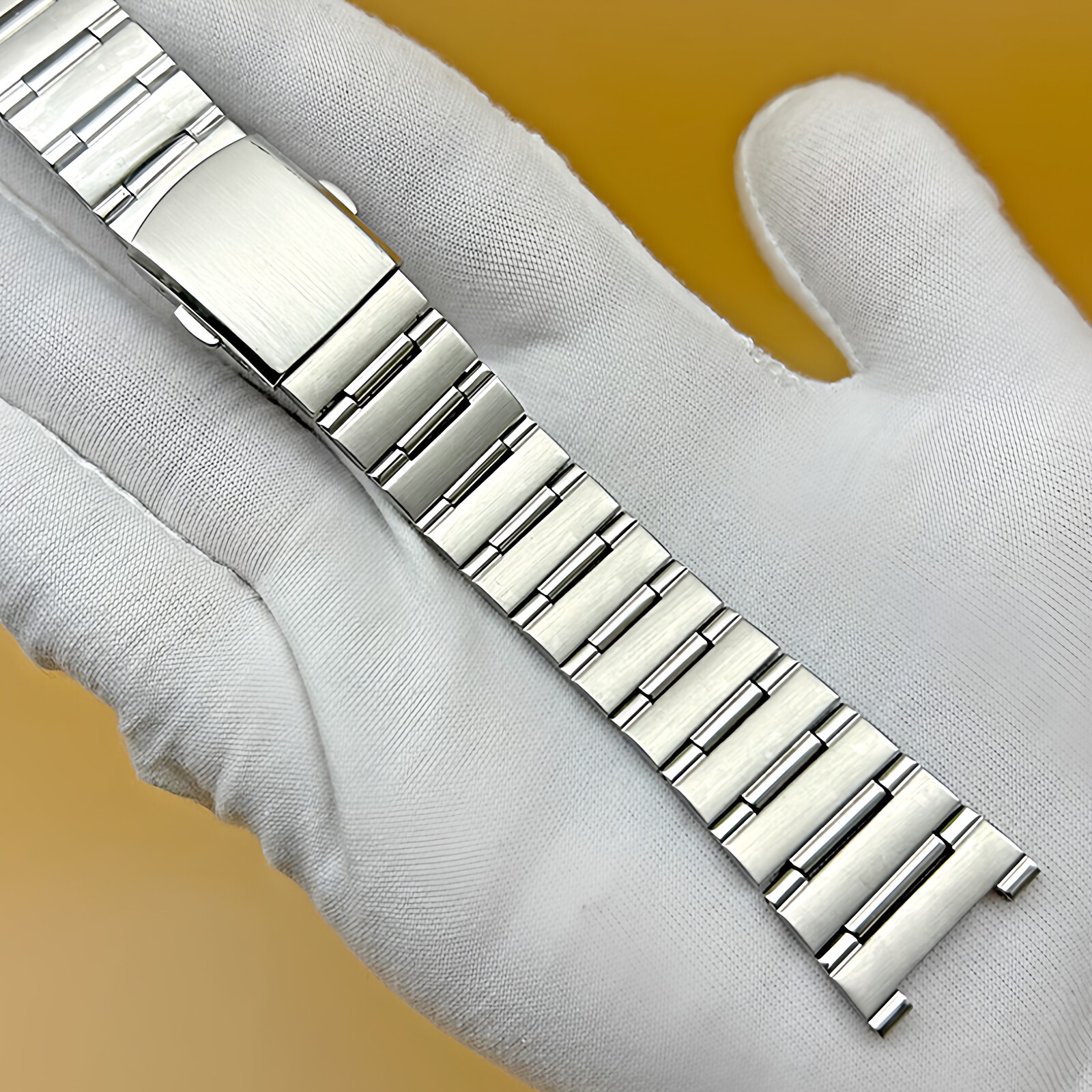 适用欧米茄星座表带钢带配件不锈钢男女实心精钢表链凹口11mm14mm