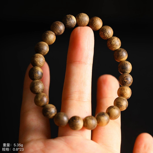 文莱老料沉香手串8mm单圈手链天然正宗香木念珠女款首饰高性价比