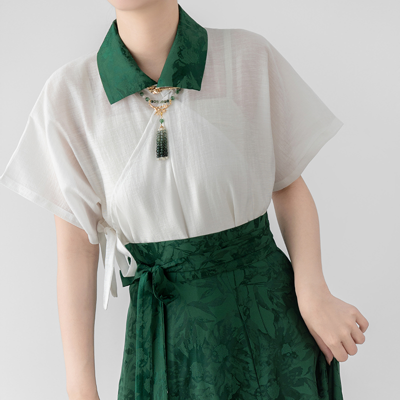 明制交领短衫显瘦八破裙汉服班服