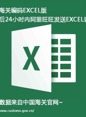 2026年01月04日中国HS编码(含CIQ代码表)海关编码电子版EXCEL格式