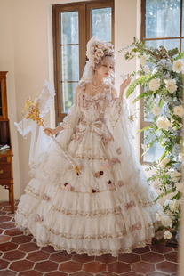 LucyAndLory芙罗拉的誓约重工花嫁洛丽塔Lolita婚纱茶会华丽款