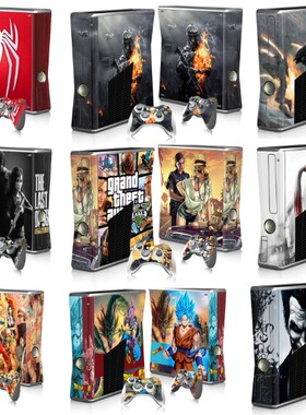 XBOX360 slim贴纸360slim机身卡通贴贴纸 GTA 龙珠 蜘蛛侠多款
