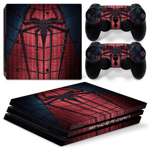 PS4PRO贴纸 ps4新版PR0机身手柄贴膜 蜘蛛侠多款不留胶支持定制