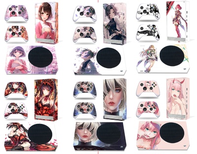 微软XboxseriesS贴膜XSS贴纸 Xbox series s主机手柄贴卡通女生款