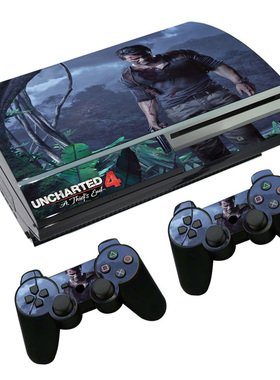 适用于PS3厚机贴纸PS3 FAT skin主机贴+手柄贴战神蜘蛛侠游戏款