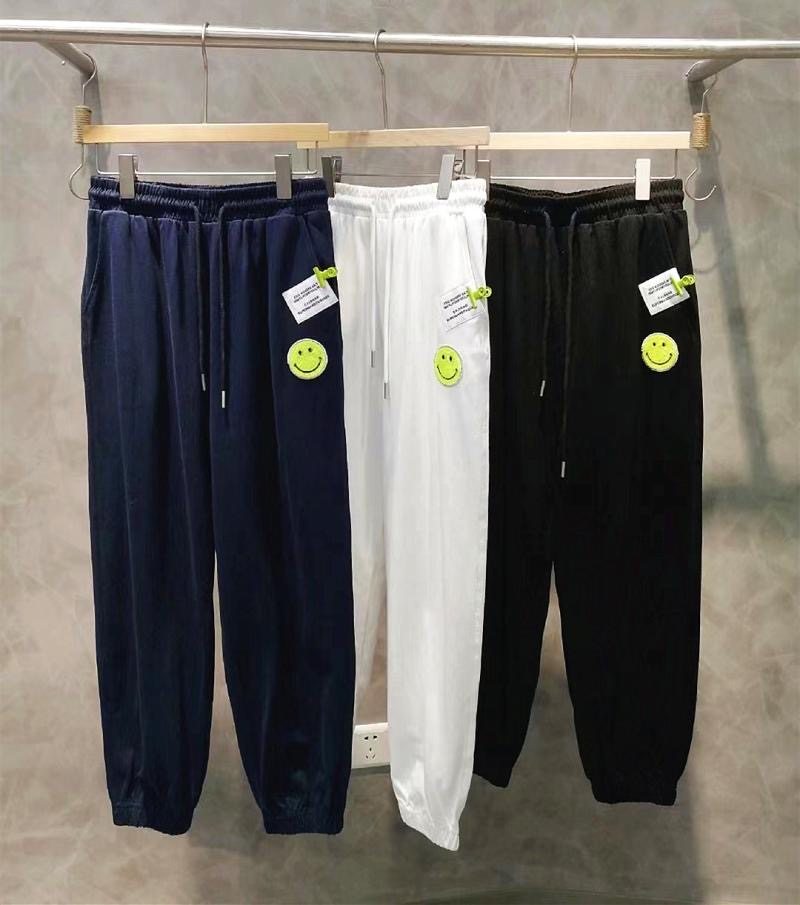 网红设计款卫裤女MX欧货2025夏新款重工钉珍笑脸夹子哈伦裤休闲裤