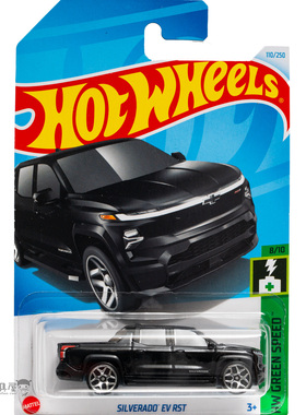 2024P-110号雪佛兰SILVERADO EV RST黑色风火轮小跑车hotwheels