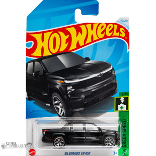 2024P-110号雪佛兰SILVERADO EV RST黑色风火轮小跑车hotwheels
