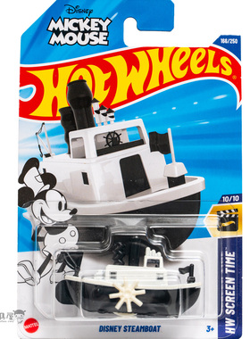 2025H-166号 DISNEY STEAMBOAT 迪士尼蒸汽船白色风火轮hotwheels