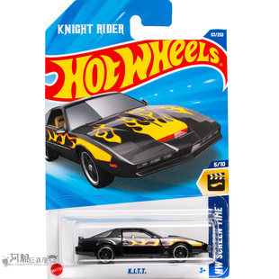 2025D-83号 K.I.T.T 霹雳游侠黑色火焰风火轮火辣小跑车hotwheels