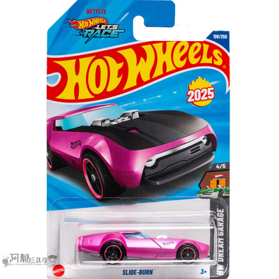 2025E-108号 SLIDE-BURN 粉红色 风火轮火辣小跑车hotwheels